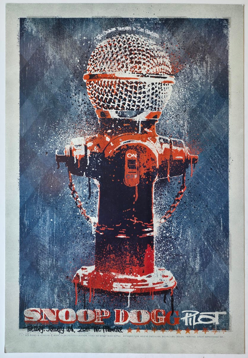 F1080 Snoop Dogg, The Fillmore by Brad Kayal - January 18, 2011 - San Francisco, Fillmore Gig Print