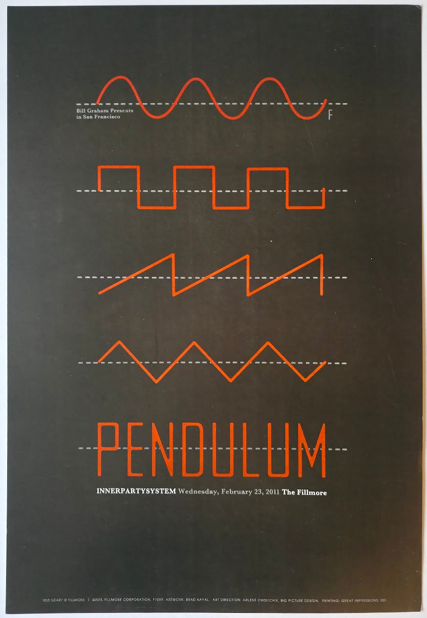 F1089 Pendulum, Innerpartysystem, The Fillmore by Brad Kayal - February 23, 2011 - San Francisco, Fillmore Gig Print