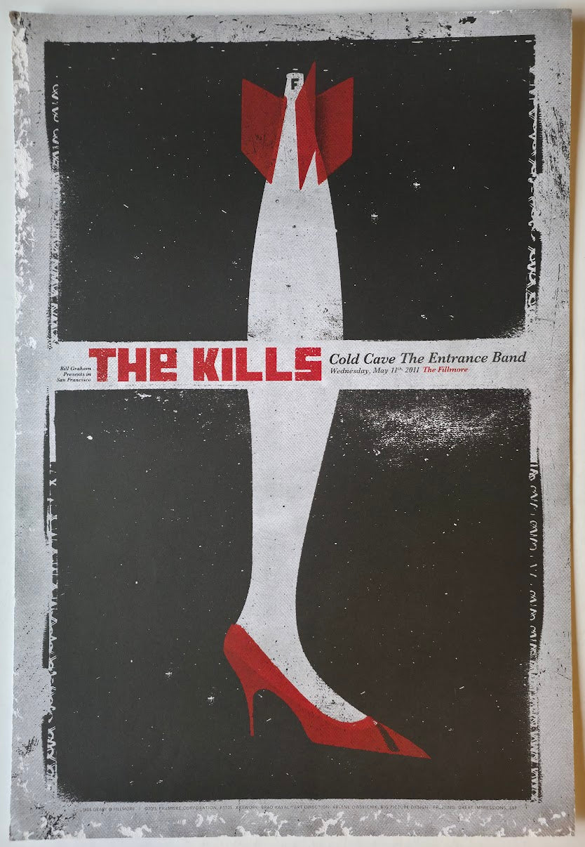 F1105 The Kills, Cold Cave, The Fillmore by Brad Kayal - May 11, 2011 - San Francisco, Fillmore Gig Print