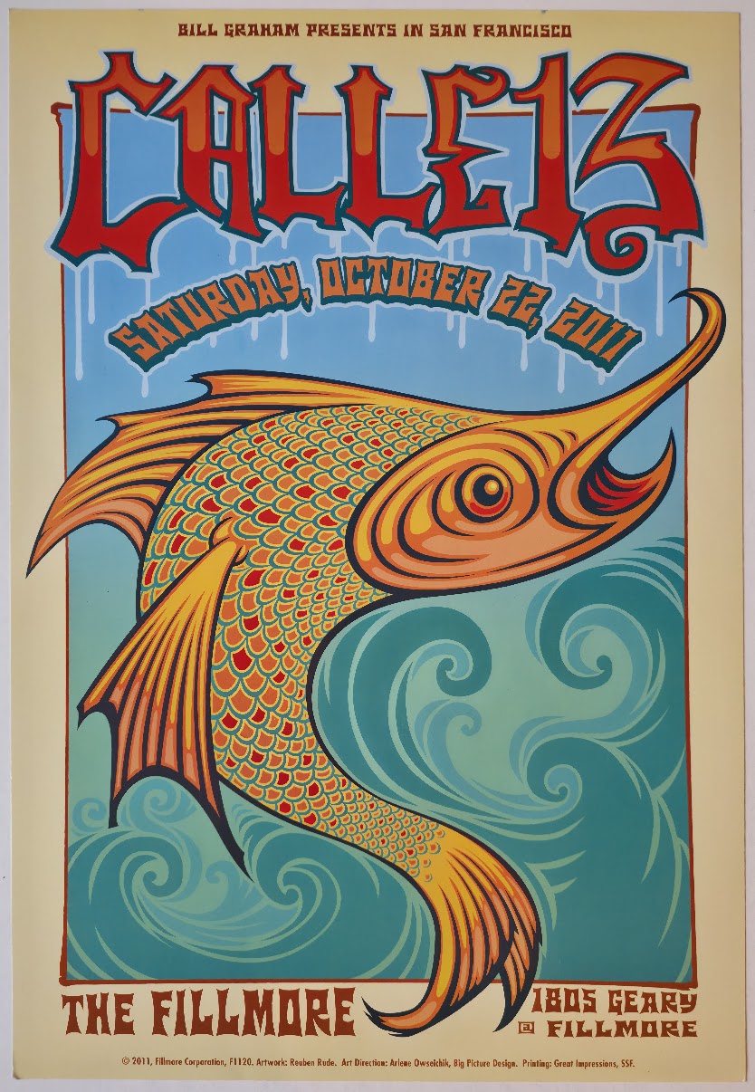 F1120 Calle 13, The Fillmore by Reuben Rude - October 22, 2011 - San Francisco, Fillmore Gig Print