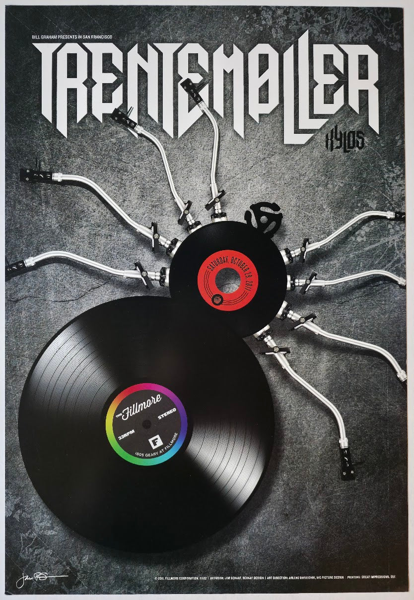 F1122 Trentemoller, Kylos, The Fillmore by Jim Schaaf - October 29, 2011 - San Francisco, Fillmore Gig Print