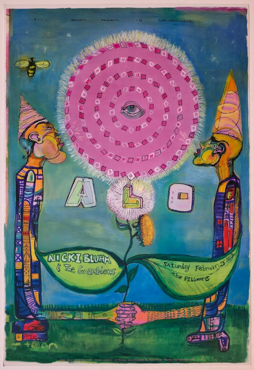 F1138 ALO, Nicki Bluhn, The Fillmore by Joel Elrod - February 25, 2012 - San Francisco, Fillmore Gig Print