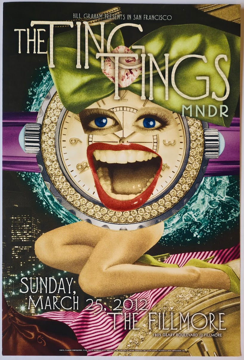 F1149 The Ting Tings, MNDR, The Fillmore by Frank Wiedemann - March 25, 2012 - San Francisco, Fillmore Gig Print