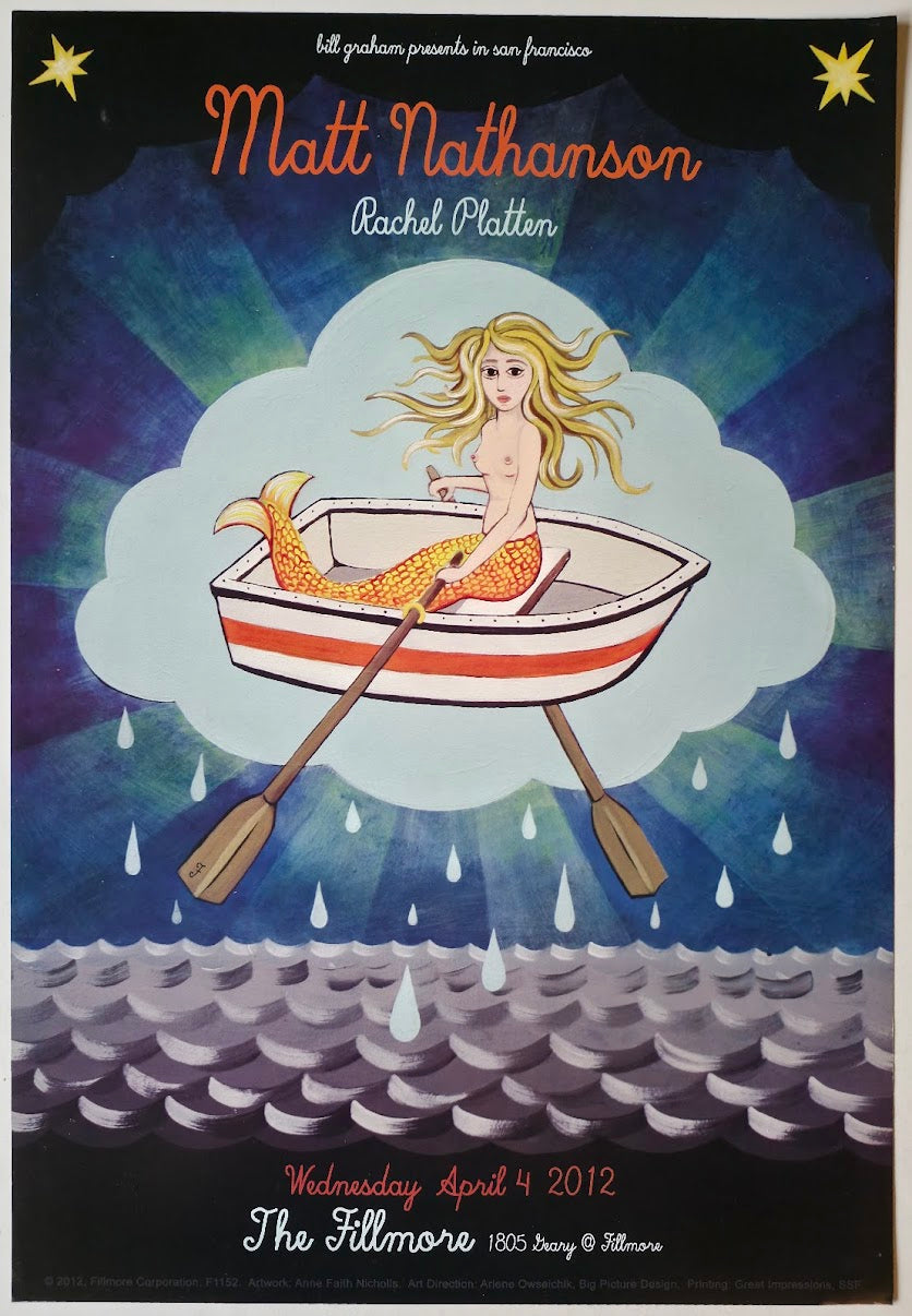 F1152 Matt Nathanson, Rachel Platten, The Fillmore by Anne Faith Nicholls - April 4, 2012 - San Francisco, Fillmore Gig Print
