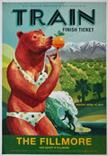 F1155 Train, Finish Ticket, The Fillmore by Chad Grohman - April 15, 2012 - San Francisco, Fillmore Gig Print