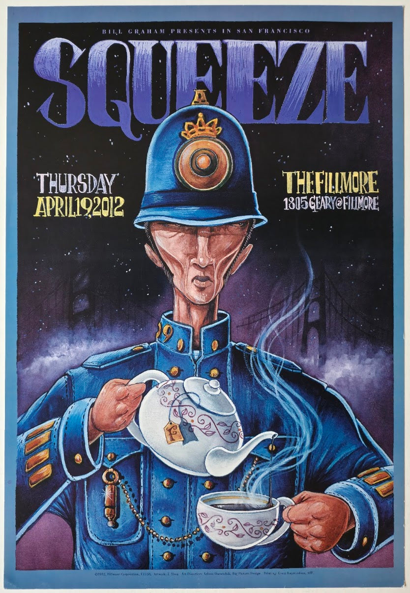 F1158 Squeeze, The Fillmore by J. Shea - April 19, 2012 - San Francisco, Fillmore Gig Print