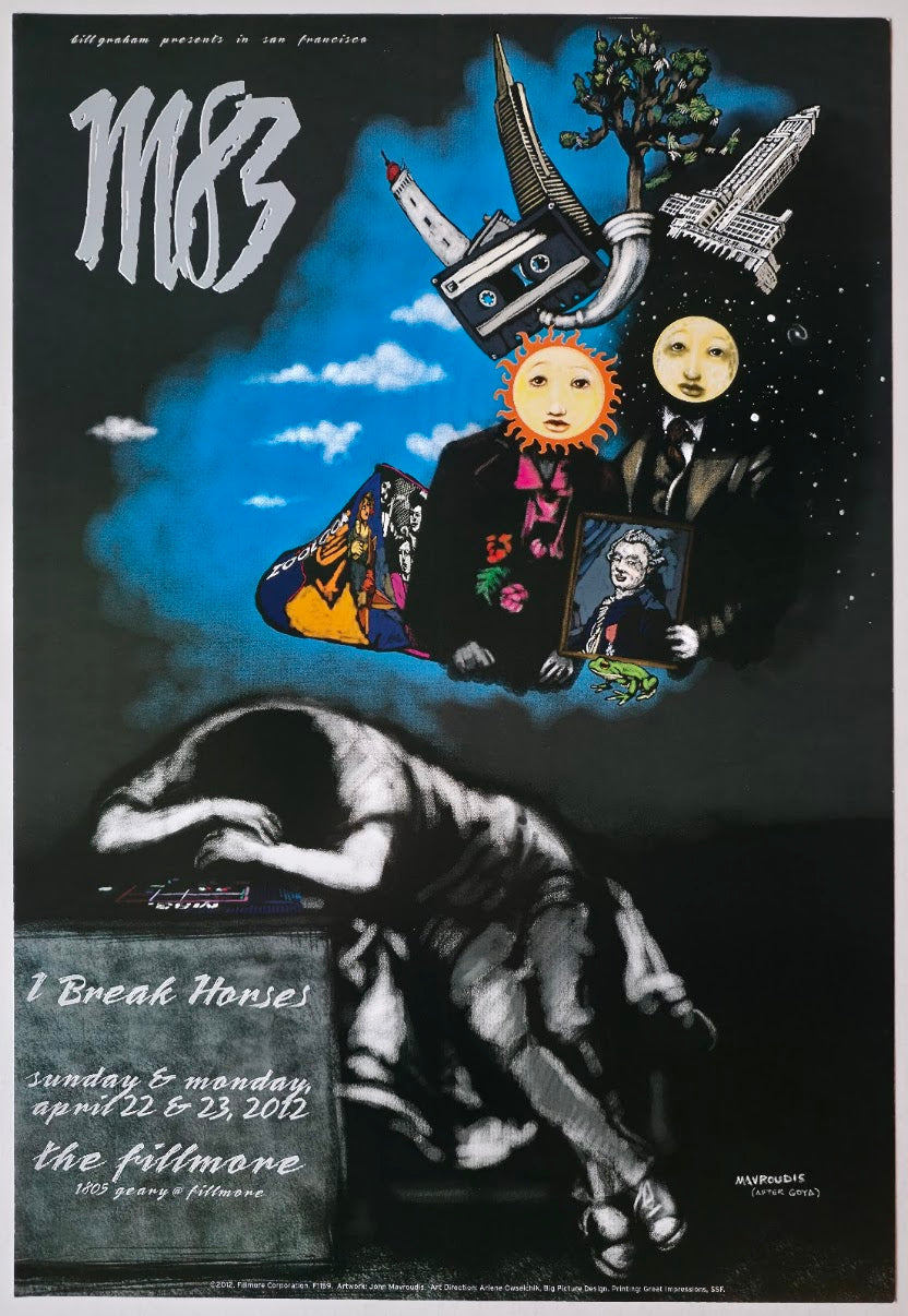 F1159 M83, The Fillmore by John Mavroudis - April 22-23, 2012 - San Francisco, Fillmore Gig Print
