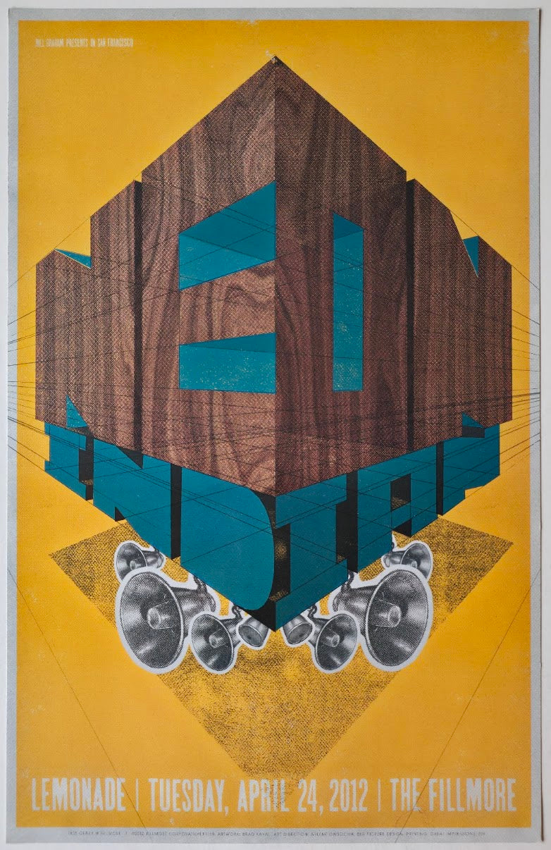 F1160 Neon Indian, The Fillmore by Brad Kayal - April 24, 2012 - San Francisco, Fillmore Gig Print
