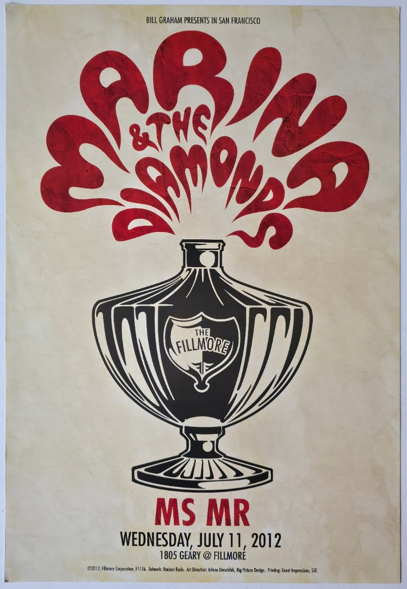 F1176 Marina & The Diamonds, The Fillmore by Reuben Rude - July 11, 2012 - San Francisco, Fillmore Gig Print