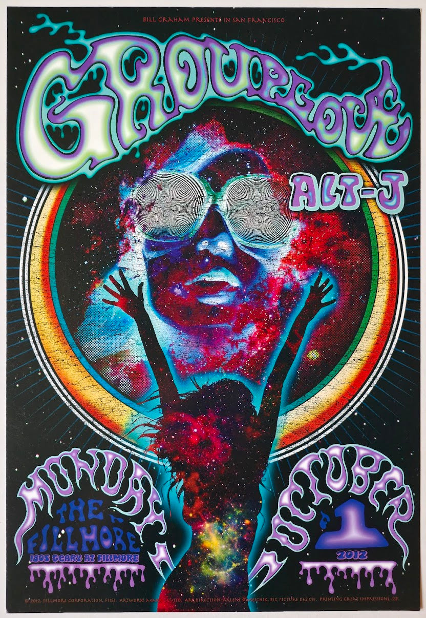 F1181 Grouplove, Alt-J, The Fillmore by Mark DeVito - October 1, 2012 - San Francisco, Fillmore Gig Print