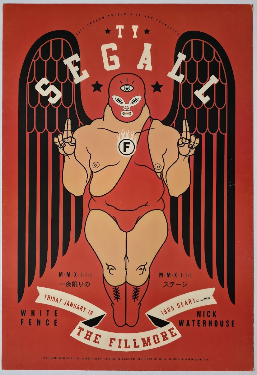 F1197 Ty Segall, White Fence, Nick Waterhouse, The Fillmore by Scrojo - January 18, 2013 - San Francisco, Fillmore Gig Print