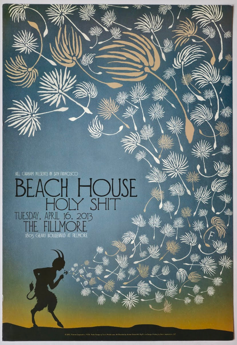 F1214 Beach House, Holy Shit, The Fillmore by Frank Wiedemann - April 16, 2013 - San Francisco, Fillmore Gig Print