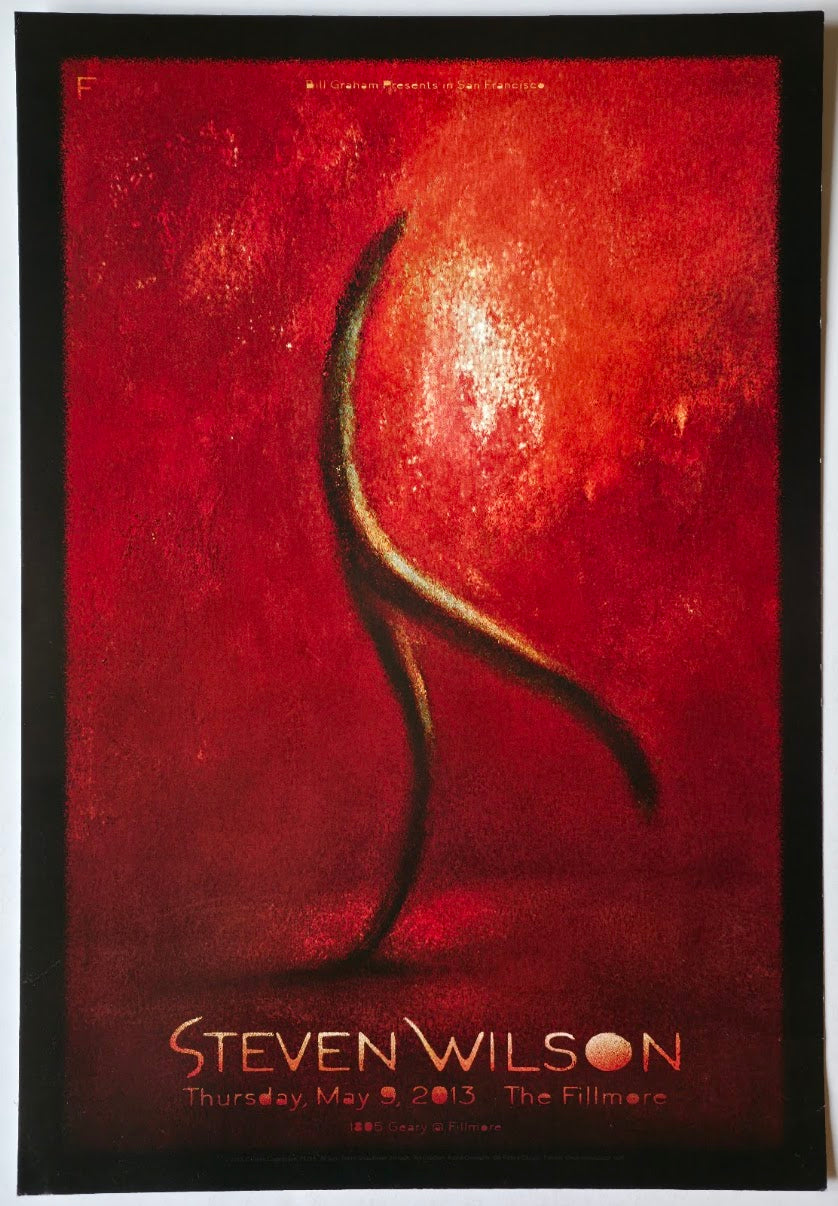 F1218 Steven Wilson, The Fillmore by Derek Studebaker Johnson - May 9, 2013 - San Francisco, Fillmore Gig Print