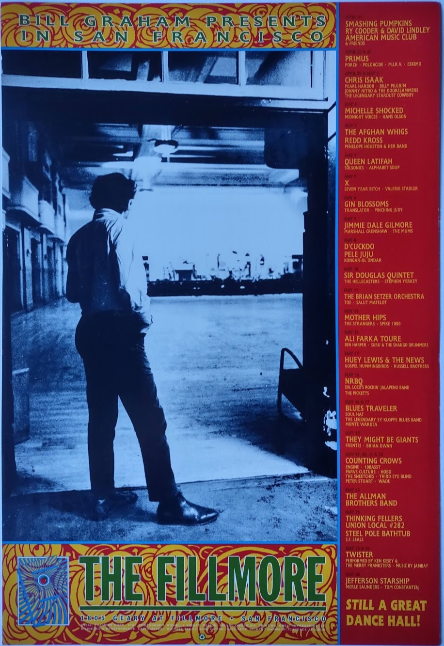 F121 Bill Graham Presents, The Fillmore by Arlene Owseichik - 1994 - San Francisco, Fillmore Gig Print