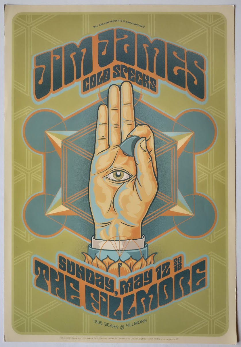 F1220 Jim James, Cold Specks, The Fillmore by Derek Studebaker Johnson - May 12, 2013 - San Francisco, Fillmore Gig Print