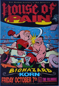 F163 House of Pain, Korn, The Fillmore by Kent Myers - October 7, 1994 - San Francisco, Fillmore Gig Print
