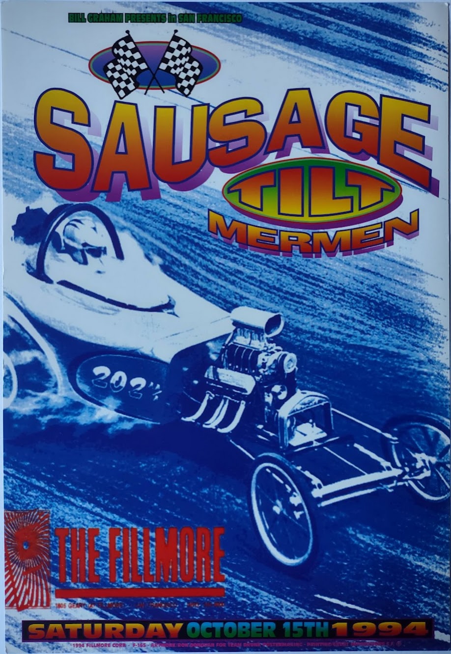 F165 Sausage, The Fillmore by Ron Donovan - October 15, 1994 - San Francisco, Fillmore Gig Print