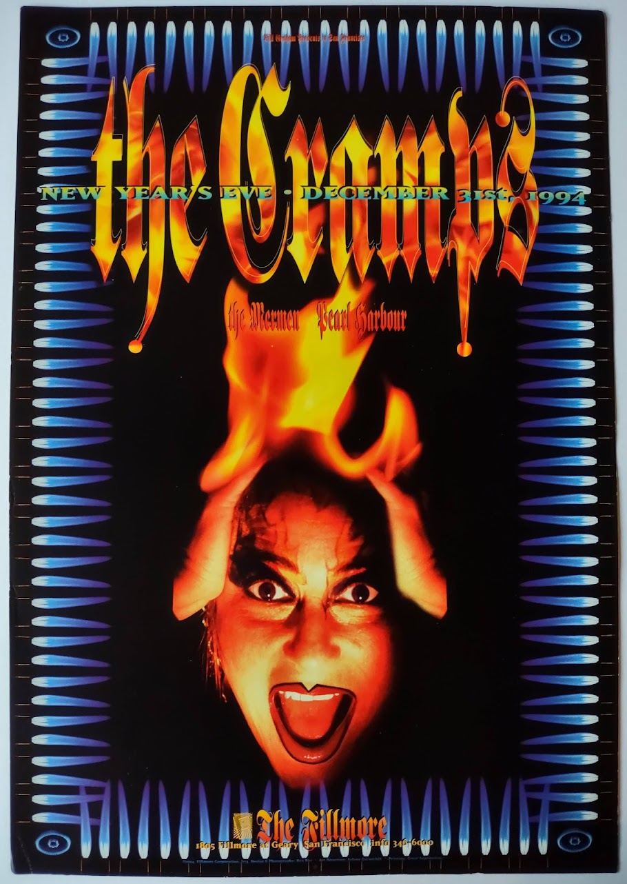 F174 The Cramps, The Fillmore by Rex Ray - Dec 31, 1994 - San Francisco, Fillmore Gig Print
