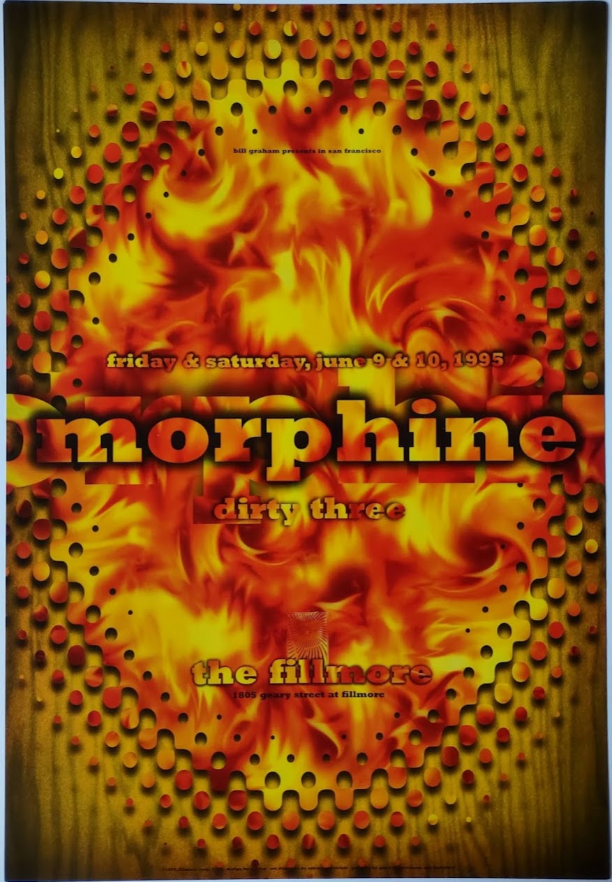 F192 Morphine, The Fillmore by Rex Ray - June 9-10, 1995 - San Francisco, Fillmore Gig Print