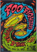 F195 Foo Fighters, The Fillmore, Signed by Chris Shaw by Chris Shaw - July 26, 1995 - San Francisco, Fillmore Gig Print