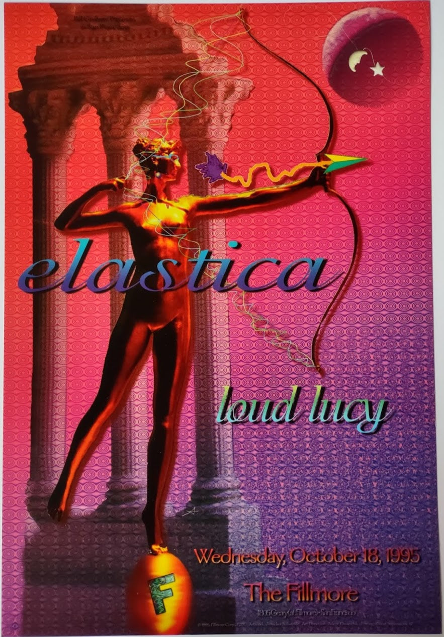 F201 Elastica, The Fillmore by Amacker Bullwinkle - October 18, 1995 - San Francisco, Fillmore Gig Print