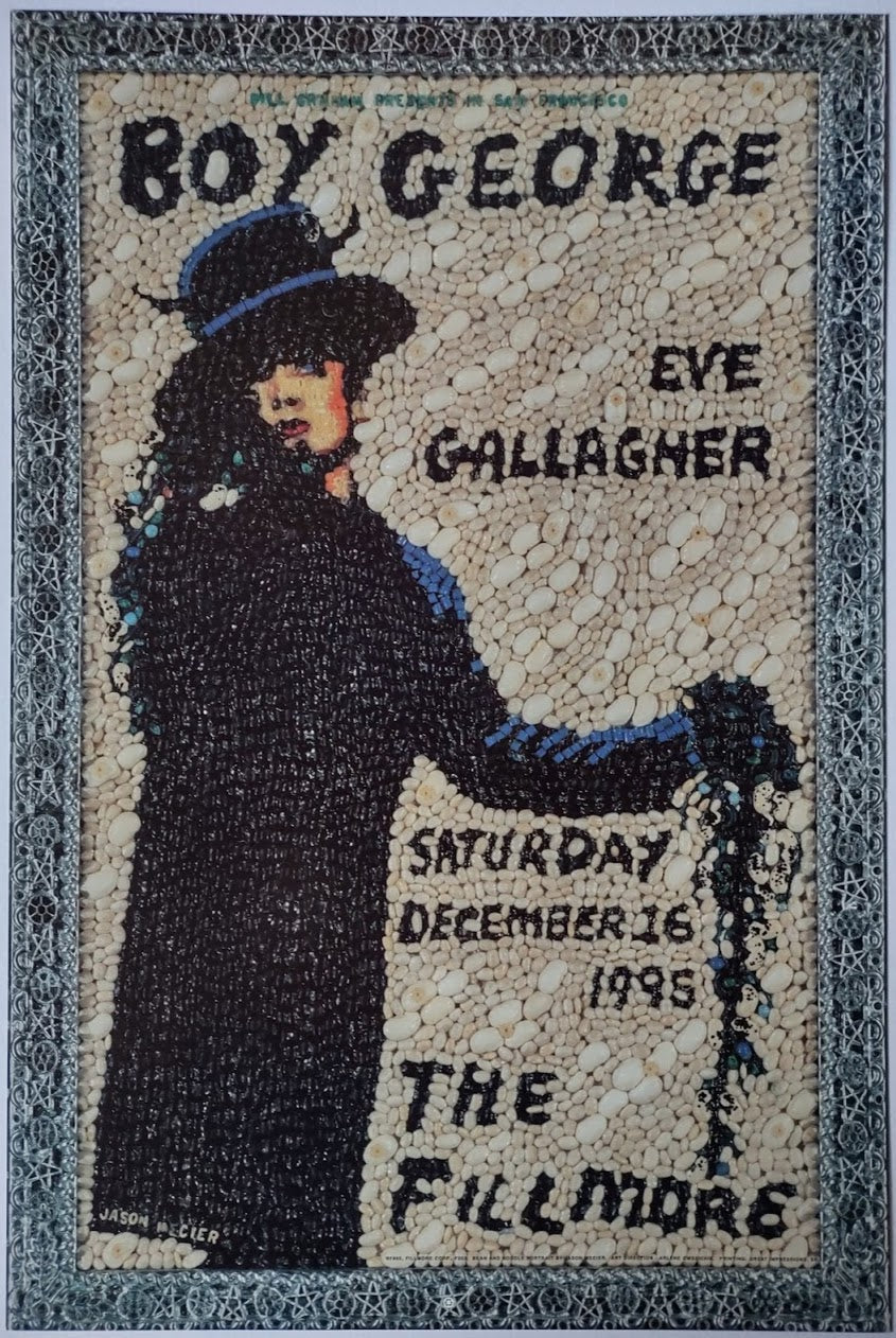 F203 Boy George, The Fillmore by Jason Mecier - December 16, 1995 - San Francisco, Fillmore Gig Print