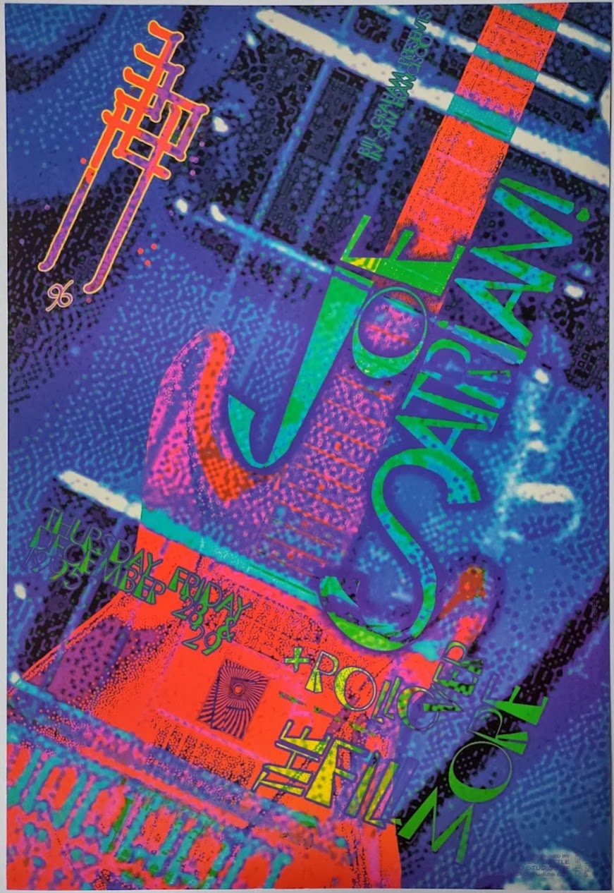 F206 Joe Satriani, The Fillmore by Su Suttle - December 28-29, 1995 - San Francisco, Fillmore Gig Print