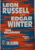 F20 Leon Russell & Edgar Winter, The Fillmore by Libbie Shock - May 21, 1988 - San Francisco, Fillmore Gig Print