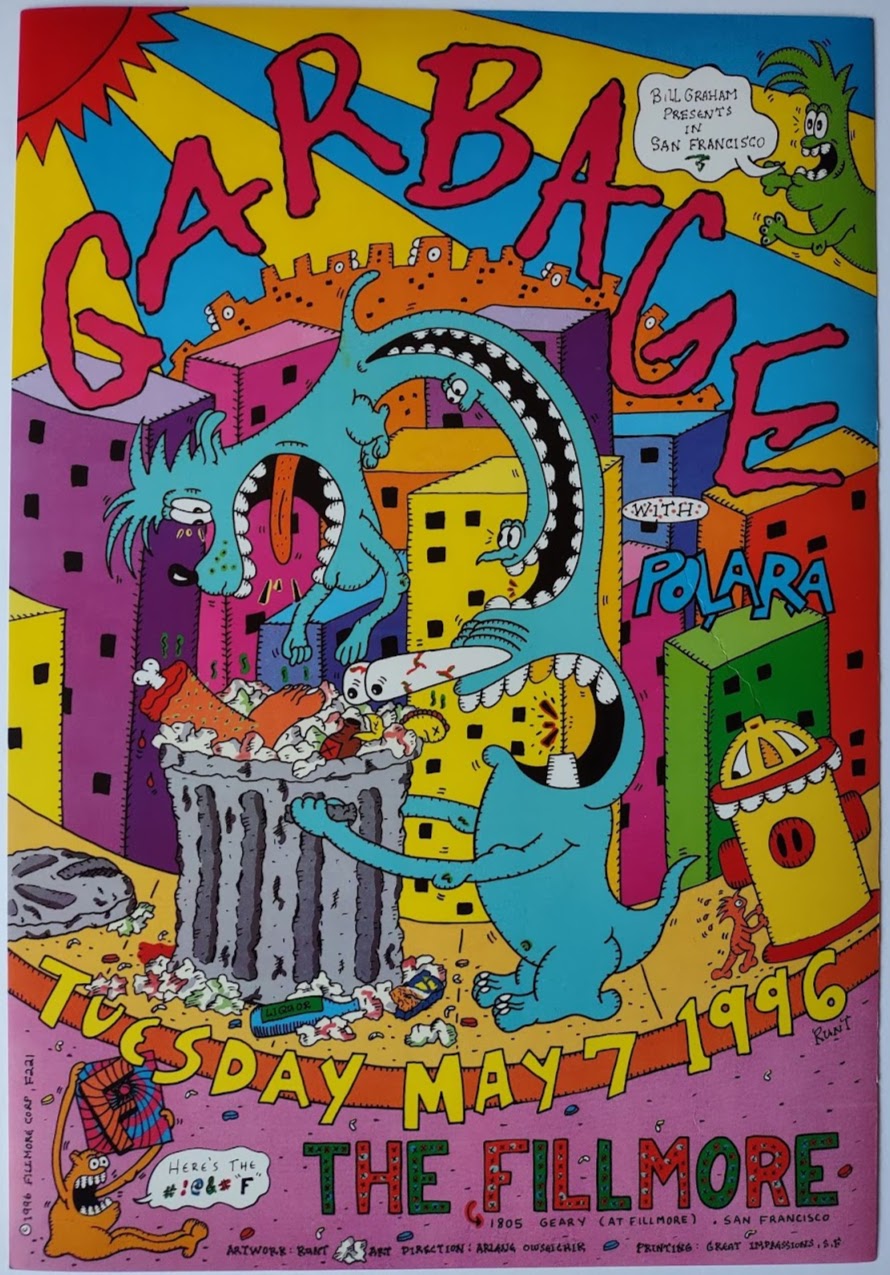 F221 Garbage, The Fillmore by Runt - May 7, 1996 - San Francisco, Fillmore Gig Print