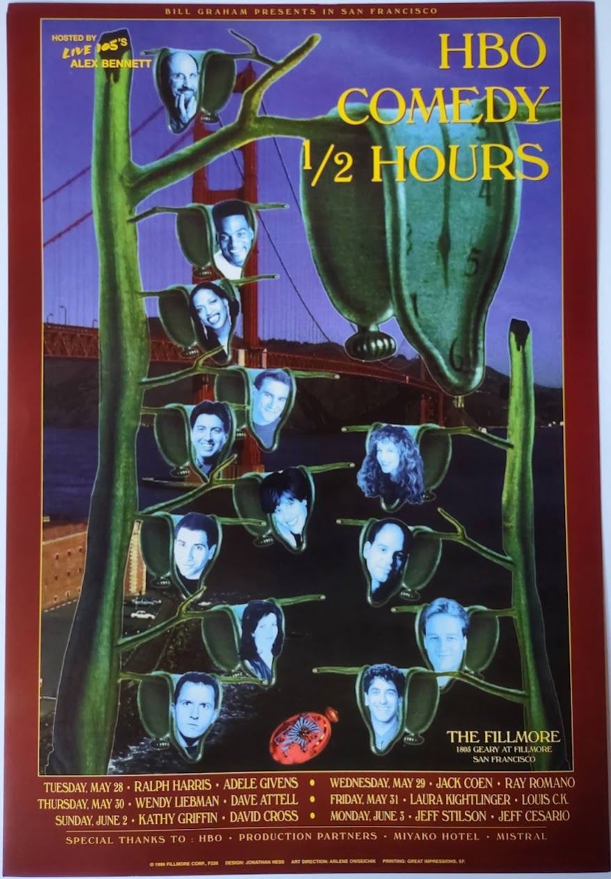 F226 HBO Comedy 1/2 Hours, The Fillmore by Jonathan Hess - 1996 - San Francisco, Fillmore Gig Print