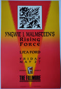 F22 Yngwie j Malmsteen's, The Fillmore by Libbie Shock - May 27, 1988 - San Francisco, Fillmore Gig Print