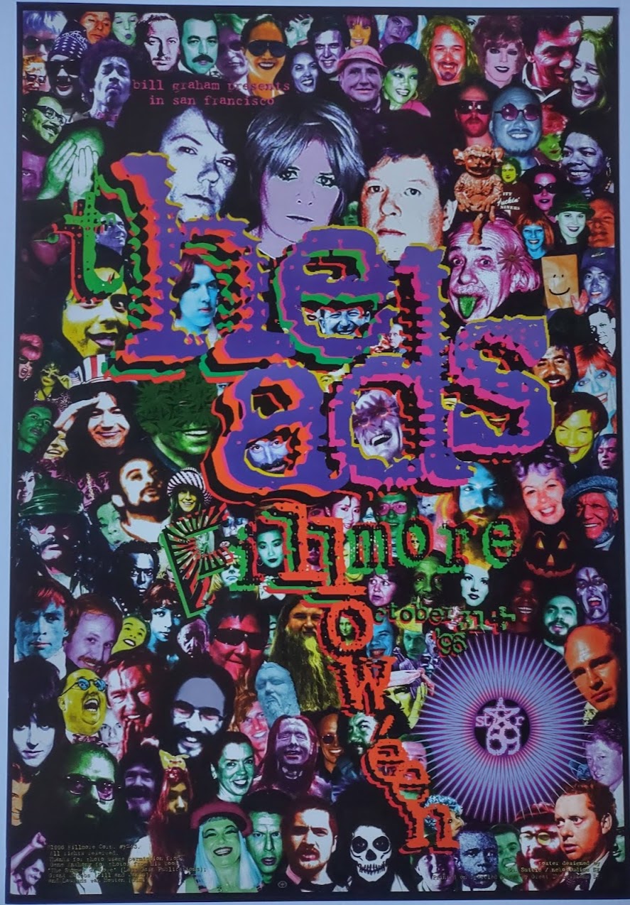 F243 The Heads, The Fillmore by Su Suttle - October 31, 1996 - San Francisco, Fillmore Gig Print