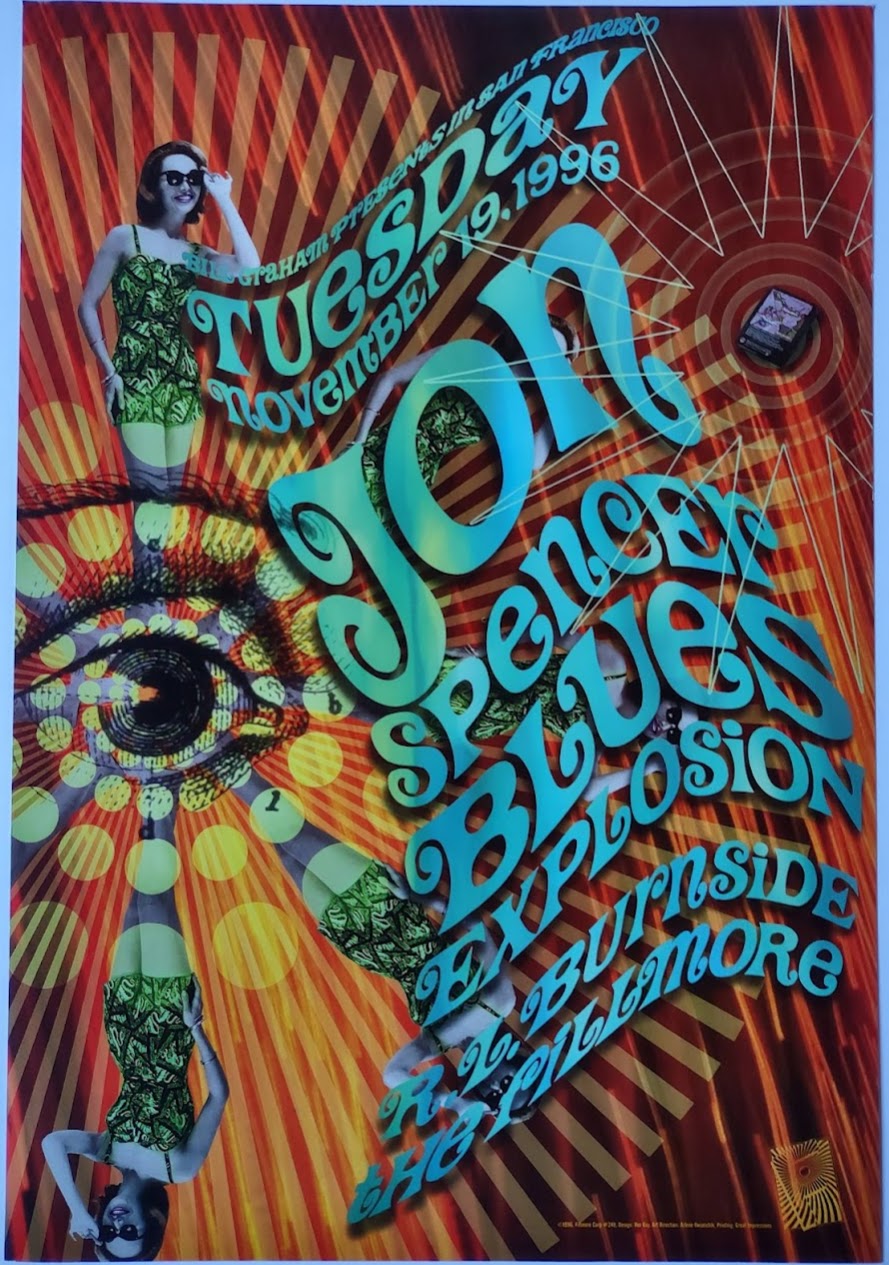 F248 Jon Spencer Blues Explosion, The Fillmore by Rex Ray - November 19, 1996 - San Francisco, Fillmore Gig Print