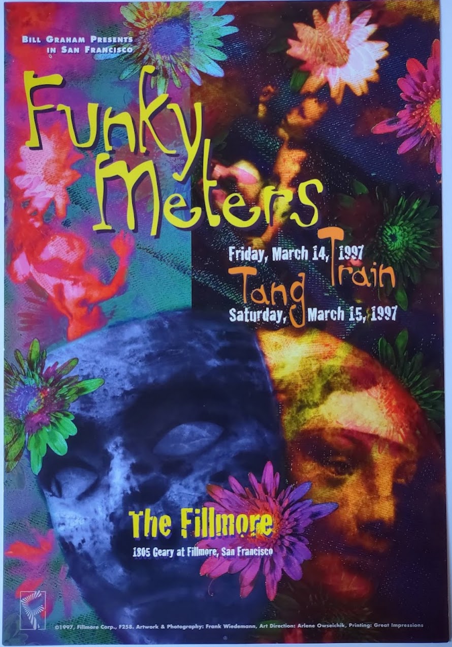 F258 Funky Meters, The Fillmore by Frank Wiedemann - March 14, 1997 - San Francisco, Fillmore Gig Print