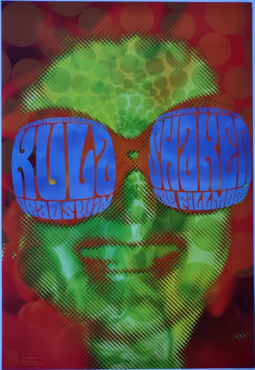F263 Kula Shaker, The Fillmore by Rex Ray - April 2, 1997 - San Francisco, Fillmore Gig Print