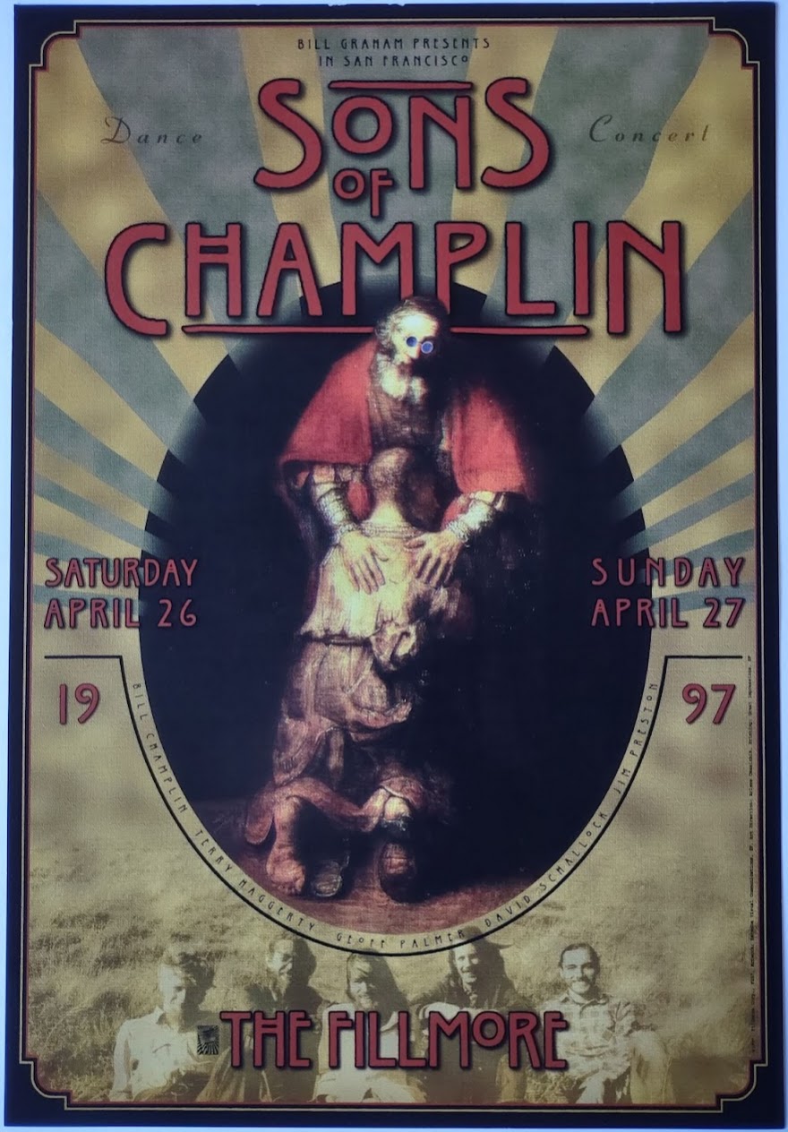 F267 Sons of Champlin, The Fillmore by Zaremba Visual Communication - April 27, 1997 - San Francisco, Fillmore Gig Print