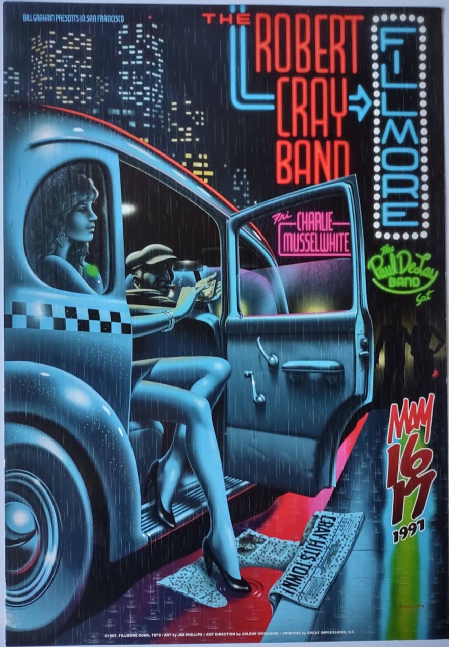 F272 Robert Cray Band, The Fillmore by Jim Phillips - May 16-17, 1997 - San Francisco, Fillmore Gig Print