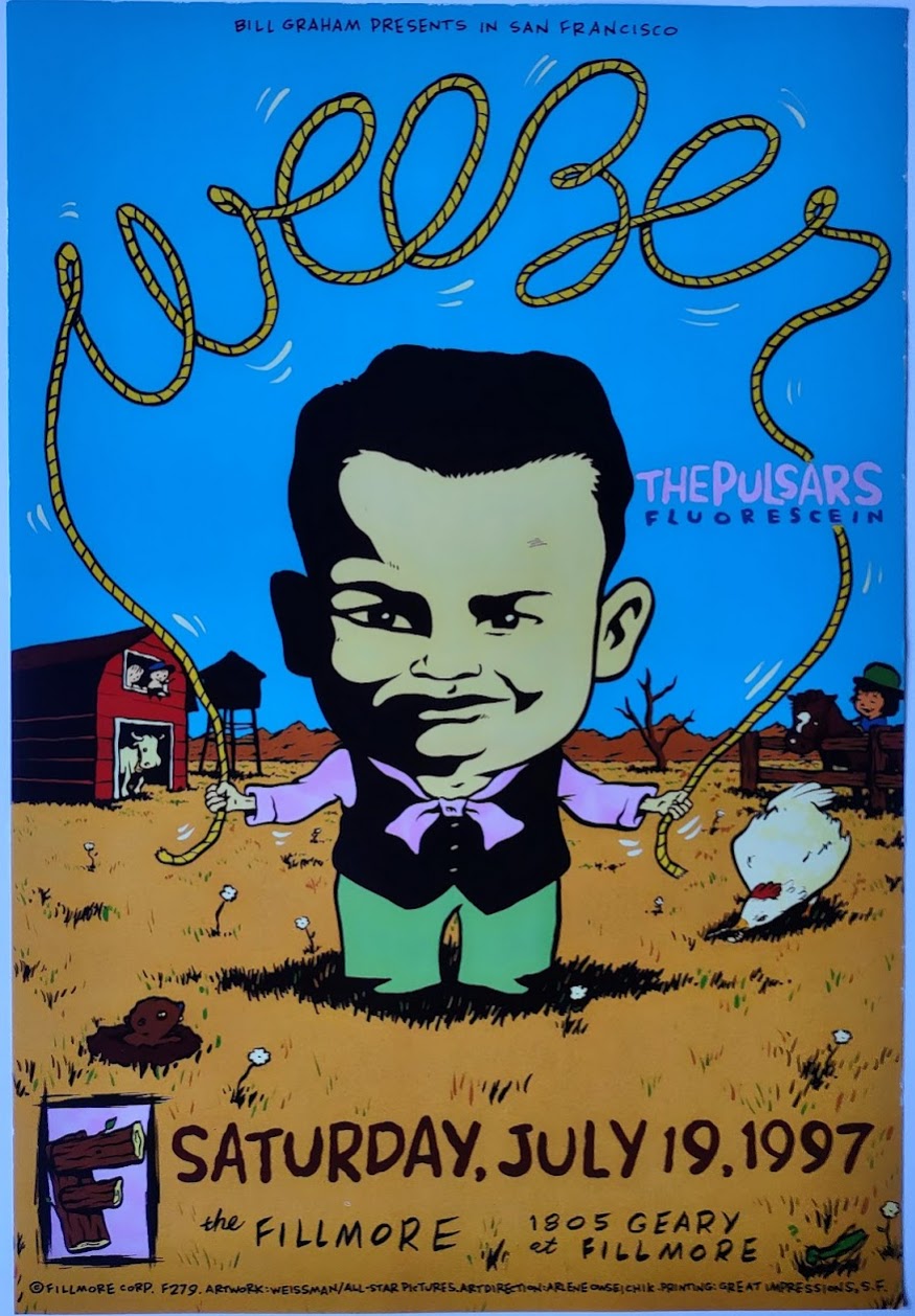 F279 Weezer, The Fillmore by Weissman/All Star Pictures - Jul 19, 1997 - San Francisco, Fillmore Gig Print