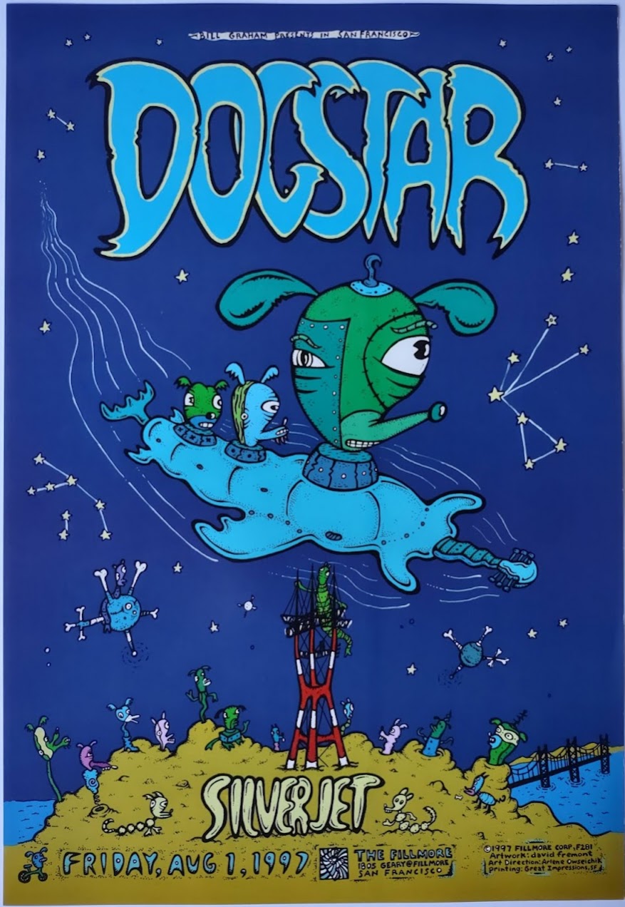 F281 Dogstar, The Fillmore by David Fremont - August 1, 1997 - San Francisco, Fillmore Gig Print