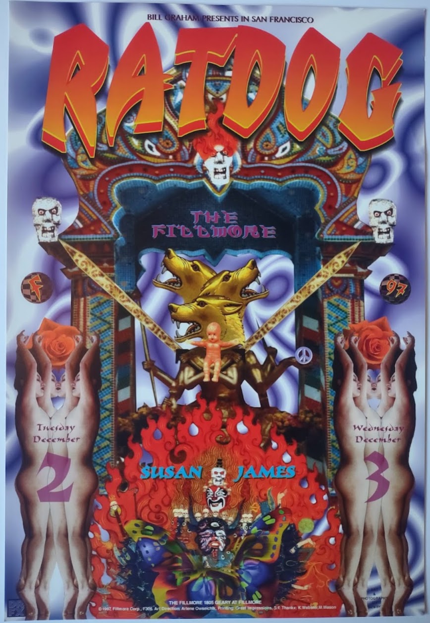 F306 Ratdog, The Fillmore by Jay Newby - December 2-3, 1997 - San Francisco, Fillmore Gig Print