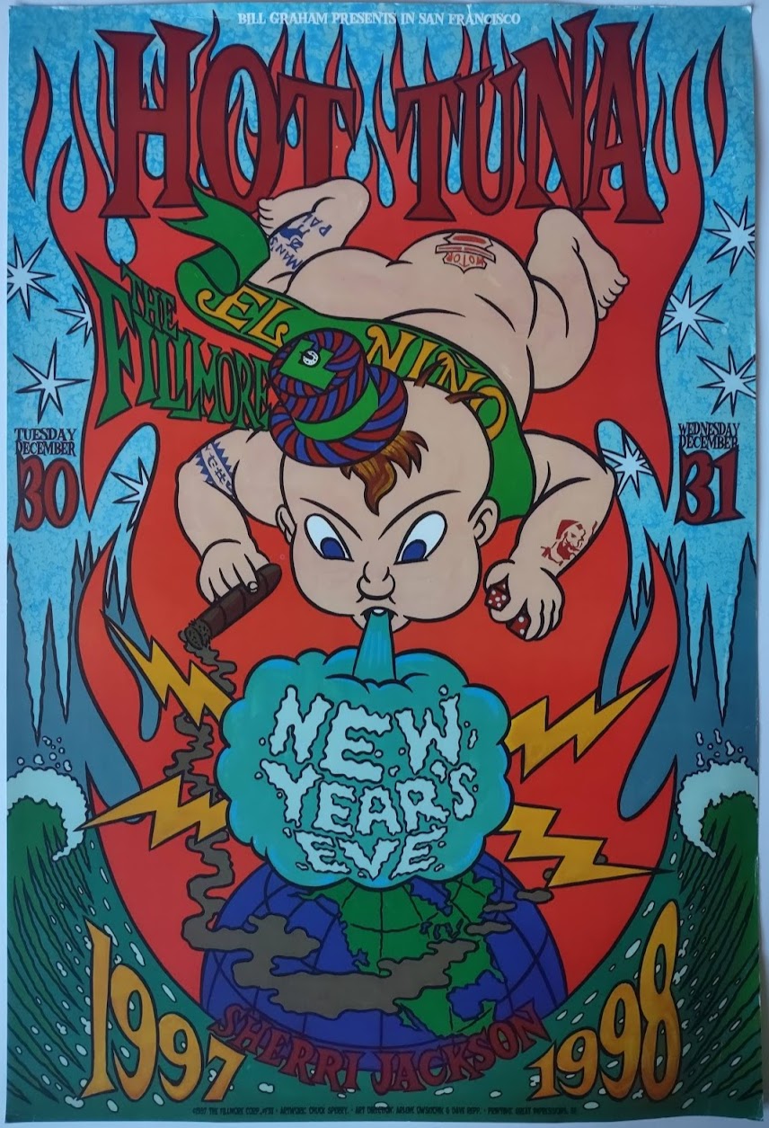F311 Hot Tuna, The Fillmore by nan - December 30-31, 1997 - San Francisco, Fillmore Gig Print