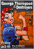 F312 George Thorogood & The Destroyers, Dean Del Ray, The Fillmore by Kent Myers - January 30, 1998 - San Francisco, Fillmore Gig Print