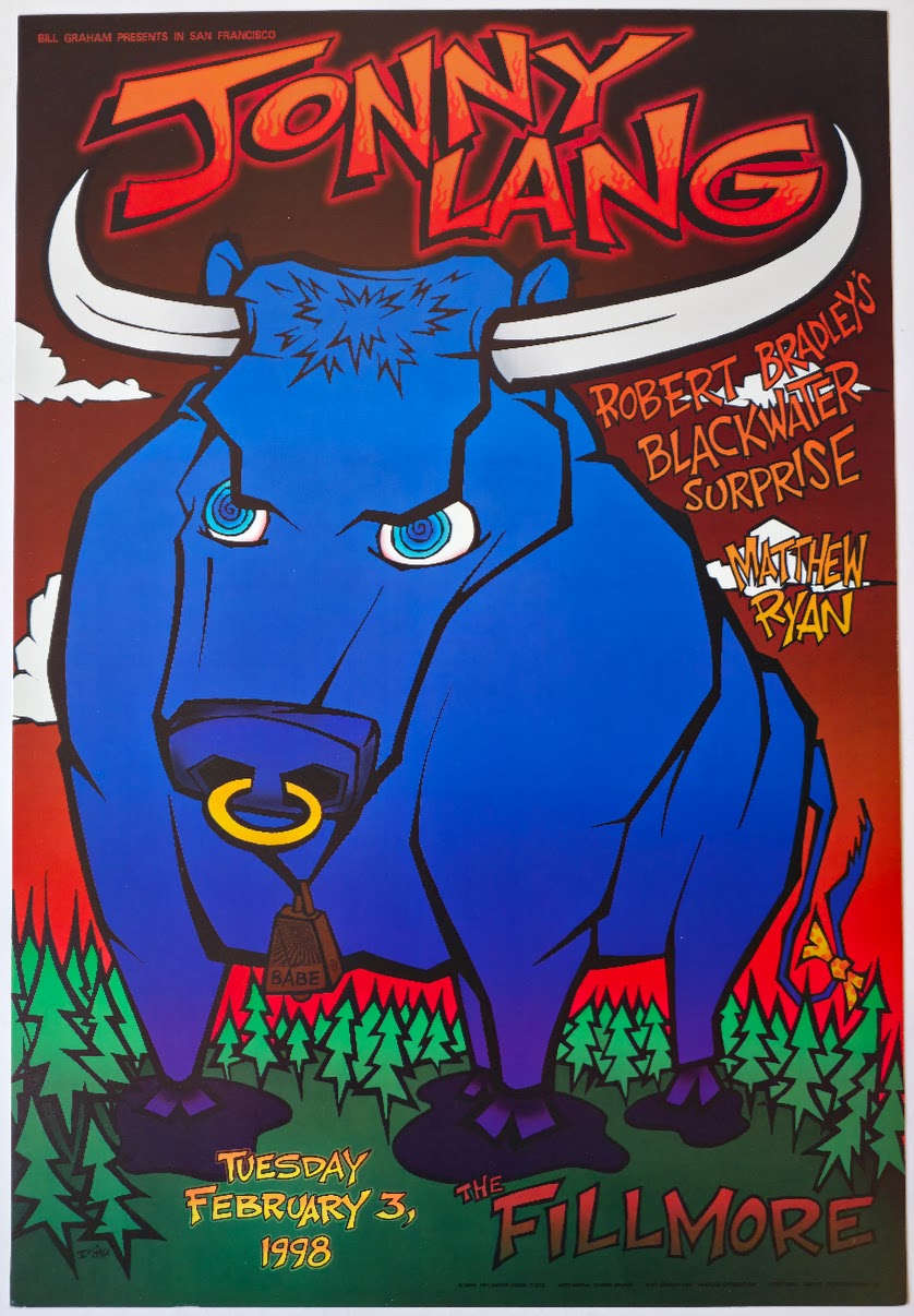 F313 Jonny Lang, The Fillmore by Chris Shaw - February 3, 1998 - San Francisco, Fillmore Gig Print