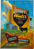 F325 Johnny Winter, (Signed by Peterson) The Fillmore by Christopher Peterson - May 1, 1998 - San Francisco, Fillmore Gig Print