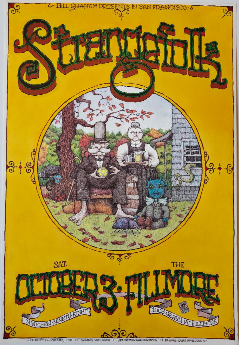 F342 Strangefolk, The Fillmore by Dave Huckins - October 3, 1998 - San Francisco, Fillmore Gig Print