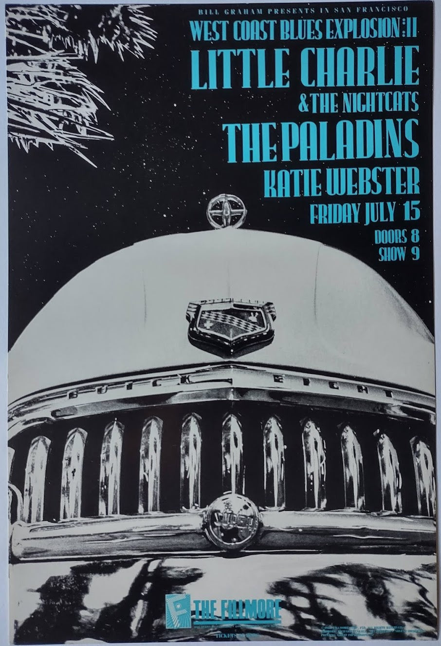 F35 West Coast Blue's Explosion II, The Fillmore by Richard Blakely - July 15, 1988 - San Francisco, Fillmore Gig Print