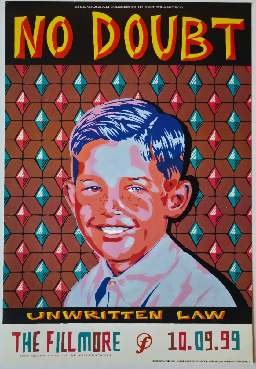 F386 No Doubt, Unwritten Law, The Fillmore by Jim Winters - October 9, 1999 - San Francisco, Fillmore Gig Print