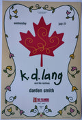 F38 K.D. Lang, The Fillmore by Arlene Owseichik - July 27, 1988 - San Francisco, Fillmore Gig Print