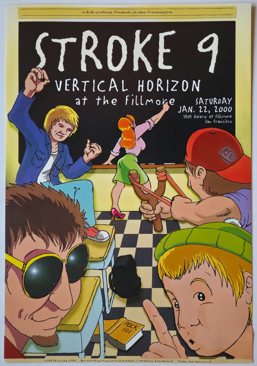 F394A Stroke 9, Vertical Horizon, The Fillmore by Anonymous Bosch, Kent Myers - January 22, 2000 - San Francisco, Fillmore Gig Print