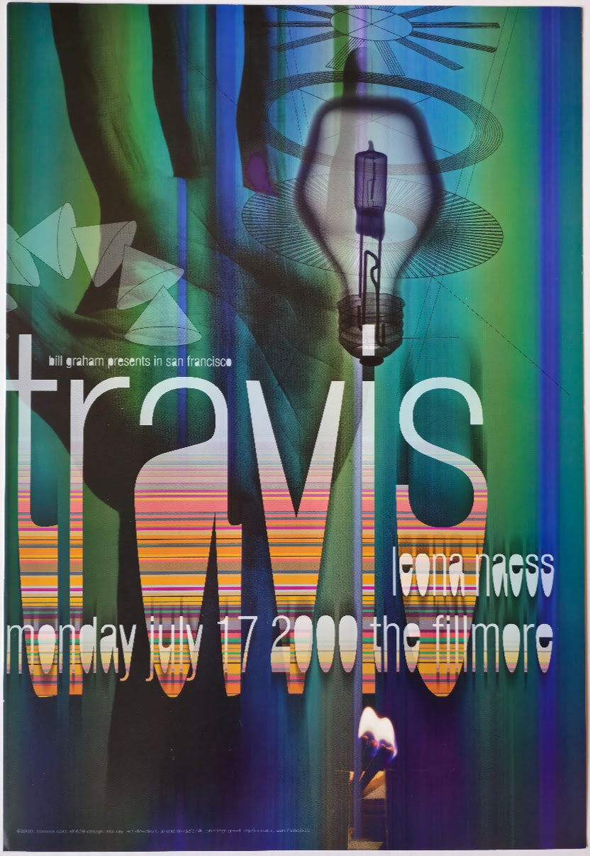 F409 Travis, The Fillmore by Rex Ray - July 17, 2000 - San Francisco, Fillmore Gig Print